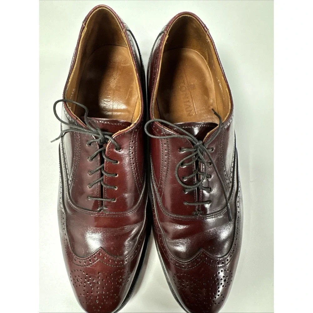 Bostonian Classics Mens Size 8 D/B Cherry Brown Leather‎ Longwing Oxford Shoes